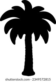 palm tree isolated vector silhouette icon