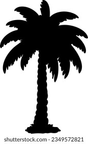 palm tree isolated vector silhouette icon