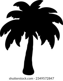 palm tree isolated vector silhouette icon
