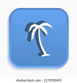 Palm tree isometric icon. Vector illustrations isolated for graphic and web design in 3d style.
