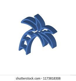 Palm tree isometric left top view 3D icon