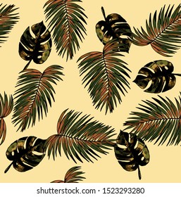 Palm tree Kentia Howea vector graphics backgrounds textures tropical indoor plants hand-drawn