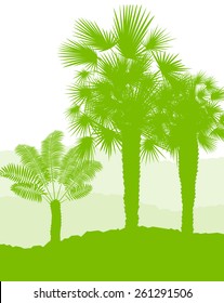 Palm tree landscape ecology environment green concept background vector