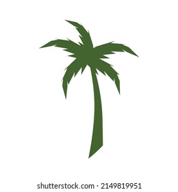 Modelo de logotipo de la ilustración de la hoja de palmera diseño vectorial