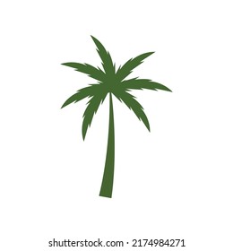 Palm tree leaf illustration logo template vector design