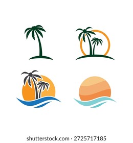 Palmenblatt Illustration Logo Vorlage Vektordesign