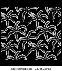 Palm tree leaf meter pattern design