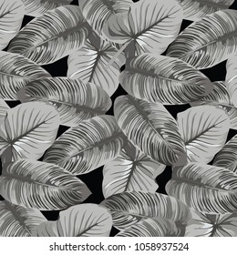 palm tree leaf pattern vector