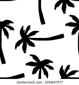 Palm tree leaf seamless pattern