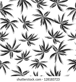 Palm Tree Leaf Seamless Pattern