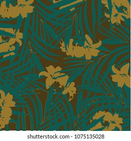 Palm Tree and Leaf Vector