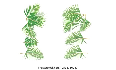 Projeto de vetor de folha de palmeira