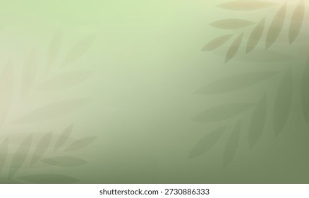 Fondo del marco de las hojas de la palmera con la malla del gradiente, Ilustración vectorial