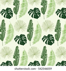 palm tree leaves pattern