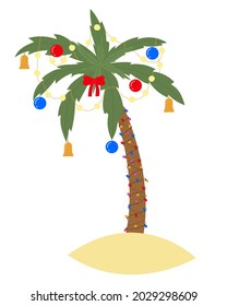 Palm tree and lighting