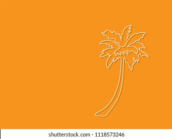 Palm Tree Line Drawing Vector Illustration: vetor stock (livre de