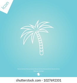 Palm tree line icon