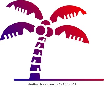Palm tree Line vector Icon Design