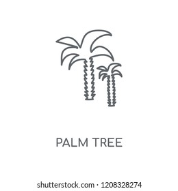 Palm tree linear icon. Palm tree concept stroke symbol design. Thin graphic elements vector illustration, outline pattern on a white background, eps 10.