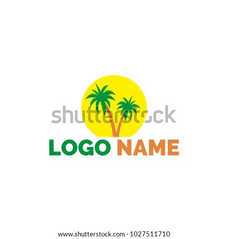 Palm Tree Logo Brand Name