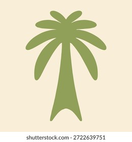 Logotipo de la palmera, logotipo del árbol de coco, logotipo tropical minimalista del verano