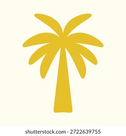 Logotipo de la palmera, logotipo del árbol de coco, logotipo tropical minimalista del verano