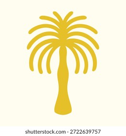 Logotipo de la palmera, logotipo del árbol de coco, logotipo tropical minimalista del verano