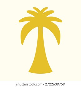 Logotipo de la palmera, logotipo del árbol de coco, logotipo tropical minimalista del verano