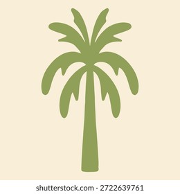 Logotipo de la palmera, logotipo del árbol de coco, logotipo tropical minimalista del verano