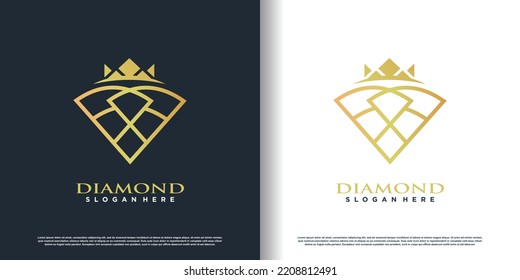 palm tree logo desaign vector with creative concept premium vector