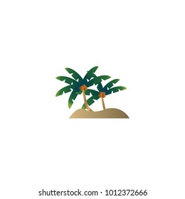 Palm tree logo design concept vector