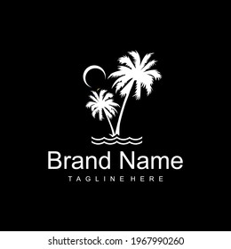 palm tree  logo design creative idea 
