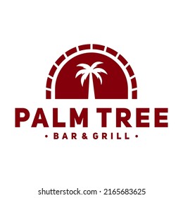 palm tree  logo design creative 