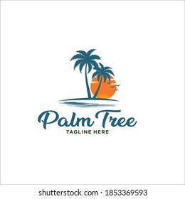 icono de diseño del logotipo de la palmera	