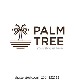Palm Tree Logo Design Illustration