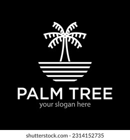 Palm Tree Logo Design Illustration