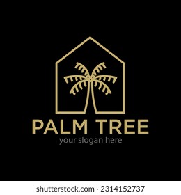 Design-Illustration für Palm Tree-Logos