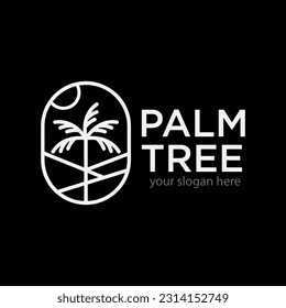 Design-Illustration für Palm Tree-Logos