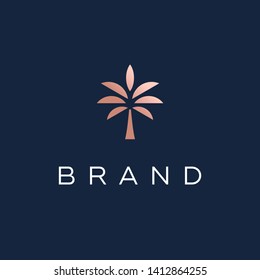 Palm Tree Logo Design Template