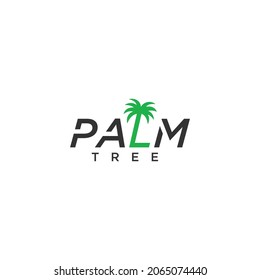 Palm Tree logo Design Template, Beach Holiday 