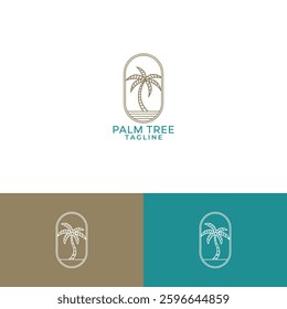 Palm tree Logo design template