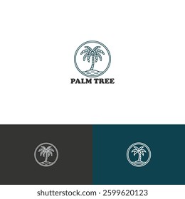Palm tree Logo design template