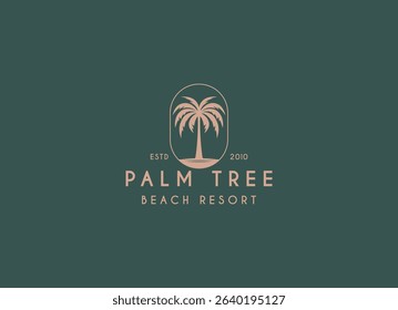 Palm tree logo Design. Universal Premium Symbol. Plam tree logo for Corporate Business Identity