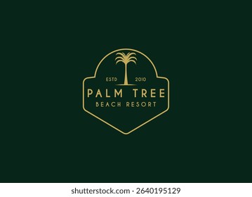 Palm tree logo Design. Universal Premium Symbol. Plam tree logo for Corporate Business Identity