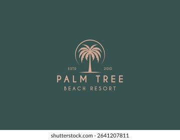 Palm tree logo Design. Universal Premium Symbol. Plam tree logo for Corporate Business Identity