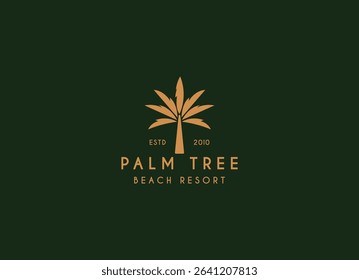 Palm tree logo Design. Universal Premium Symbol. Plam tree logo for Corporate Business Identity