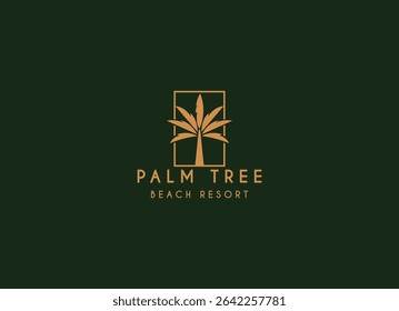 Palm tree logo Design. Universal Premium Symbol. Plam tree logo for Corporate Business Identity