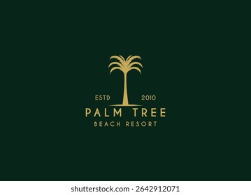 Palm tree logo Design. Universal Premium Symbol. Plam tree logo for Corporate Business Identity