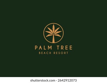 Palm tree logo Design. Universal Premium Symbol. Plam tree logo for Corporate Business Identity
