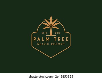 Palm tree logo Design. Universal Premium Symbol. Plam tree logo for Corporate Business Identity